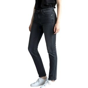 Zara Z1975 relaxed fit jeans Faded Black Straight leg Women’s 2 Contrast stitch